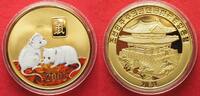 Nordkorea NORTH KOREA 20 Won 2008 Lunar YEAR OF THE MOUSE brass COLORED Proof # 94945