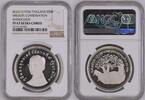 THAILAND S50B THAILAND 50 Baht 1974 Rhinoceros WWF silver NGC PF 67 UC -