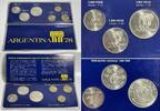 Argentinien ARGENTINA 1978 Set SOCCER WORLD CUP w. silver 1000, 2000, 3000 Pesos 1978 -