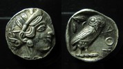 Tetradrachm c.  MÖ 450-404.  Attika, Atina.  Attika, Atina.  Silver Tetra ... 2000,00 EUR + 20,00 EUR kargo