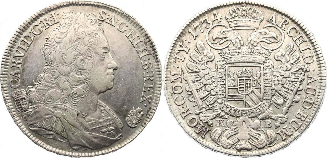Taler 1734 Kb Haus Habsburg Karl Vi 1711 1740 Vf Ma Shops