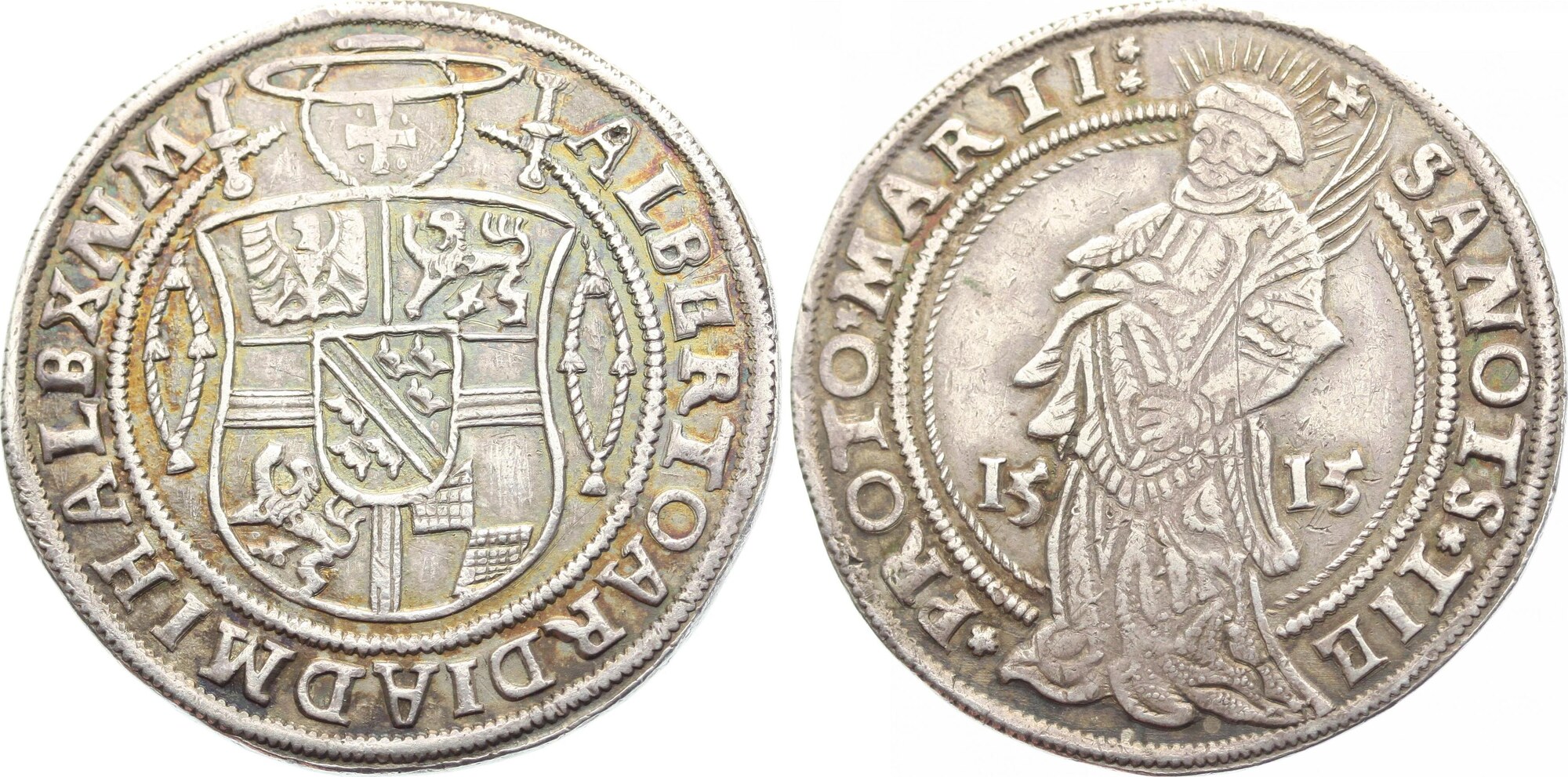 HalberstadtBistum 1/2 Taler 1515 Albrecht von Brandenburg 15131545