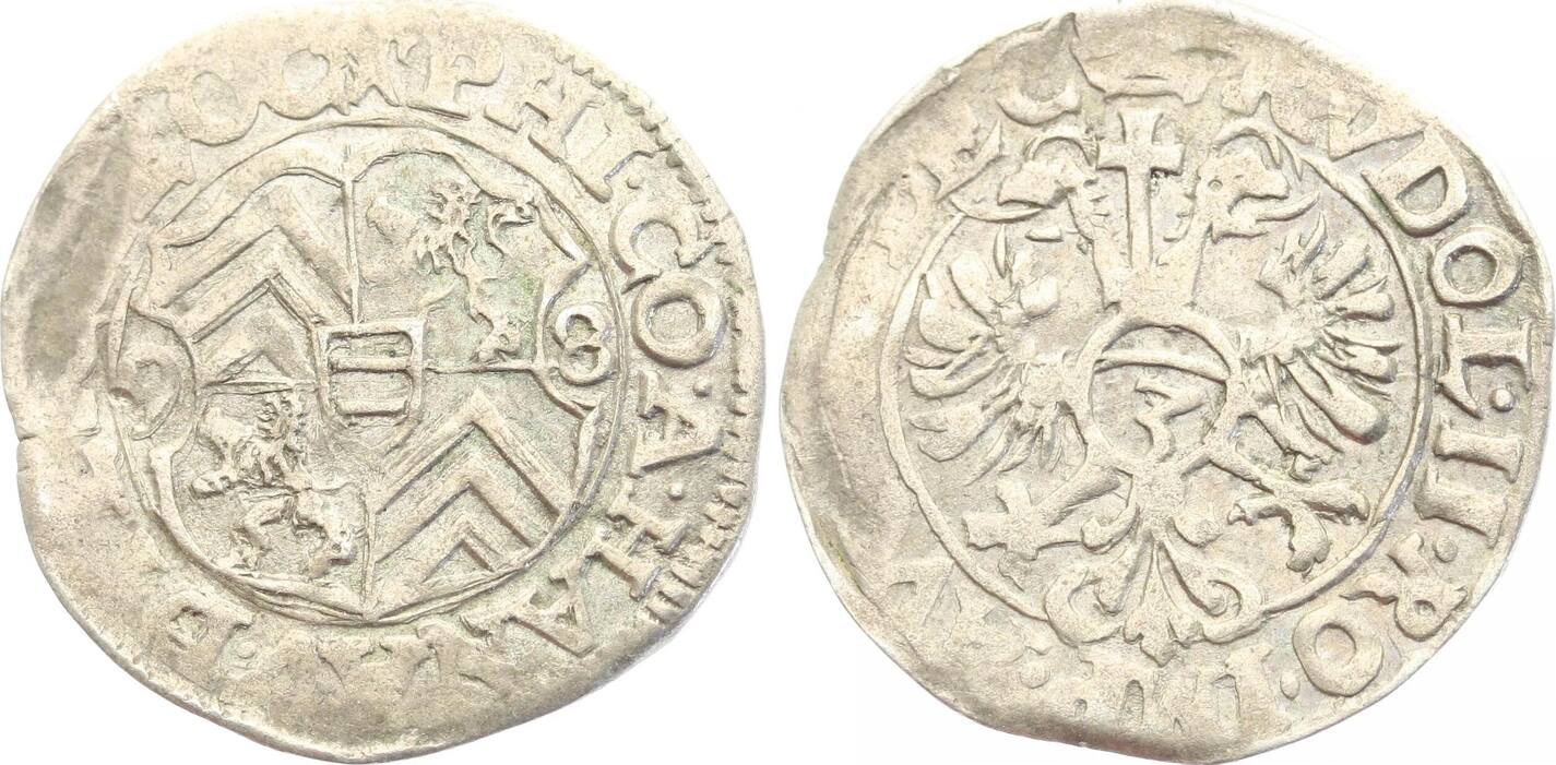 HanauLichtenberg 3 Kreuzer 1598 Philipp V. 15701599. Prägeschwäche