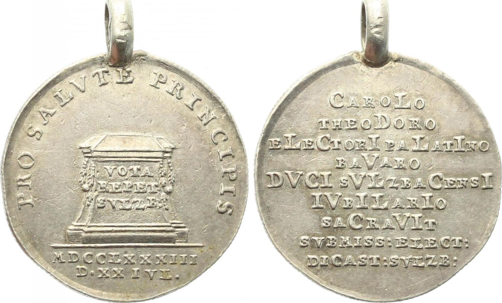 PfalzSulzbach Silberabschlag vom Dukaten 1783 Karl Theodor 17421799