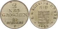 Sachsen-Albertinische Linie 2 Neugroschen Friedrich August II. 1836-1854. Picture
