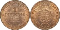 Sachsen-Albertinische Linie 1 Pfennig Johann 1854-1873. Picture