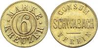 Brandenburg-Franken, Stadt Schwabach 6 Kreuzer oJ Marken und Zeichen 1850-1950. -