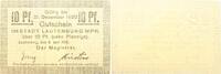 Lautenburg 10 Pfennig Westpreussen -