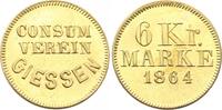 Hessen-Giessen-Stadt 6 Kreuzer Medaillen und Marken 1800-2000. -
