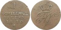 Brandenburg-Preußen 1 Schilling 1810 A Friedrich Wilhelm III. 1797-1840. Kleine Schrötlingsfehler, VF