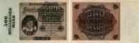 Allgemein 500 Milliarden Mark Banknoten Deutsches Reich 1874-1945. -