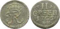 Brandenburg-Preußen II Gute Pfennige 1705 BH Friedrich I. 1701-1713. Sehr selten, dicke Patina, VF