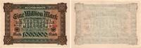 Allgemein 1 Mio.Mark Banknoten Deutsches Reich 1874-1945. -