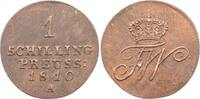 Brandenburg-Preußen 1 Schilling 1810 A Friedrich Wilhelm III. 1797-1840. Winz. Kratzer, gereinigt, aEF