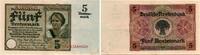 Allgemein 5 Rentenmark Banknoten Deutsches Reich 1874-1945. -