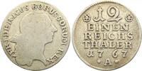 Brandenburg-Preußen 1/12 Taler 1767 A Friedrich II. 1740-1786. Äußerst selten, F/VF