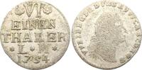 Anhalt-Bernburg Kriegs 1/6 Taler Victor Friedrich 1721-1765. -