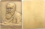 Personenmedaillen Einseitige Bronzeplakette Thoma, Hans *1839 Bernau im Schwarzwald, +1924 Karlsruhe, Deutscher Maler. -