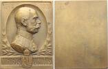 Haus Habsburg Einseitige Bronzeplakette Franz Joseph I. 1848-1916. -