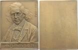 Personenmedaillen Einseitige Bronzeplakette Mommsen, Theodor *1817 Garding (Schleswig), +1903 Berlin, Historiker und Archäologe. -