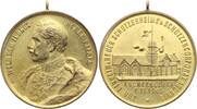 Anhalt-Aschersleben-Stadt vergoldete Bronzemedaille -