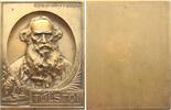 Personenmedaillen Bronzeplakette Tolstoi, Leo Nikolaijewitsch **1828 Jasnaja Poljana/Tula, +1910 Astapowo/Tambow.. -