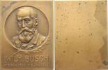 Personenmedaillen Bronzeplakette Busch, Wilhelm * 14. April 1832 in Wiedensahl;+ 9. Januar 1908 in Mechtshausen, Dichter und Zeichner. -