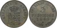 Anhalt-Dessau 3 Pfennig Leopold Friedrich 1817-1871, ab 1863 gemeinschaftlich. -