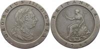 Großbritannien Cu 2 Pence, sogenanntes Karrenrad George III. 1760-1820. -