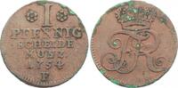Brandenburg-Preußen Cu Pfennig 1754 F Friedrich II. 1740-1786. Korrodiert, VF