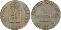 Anhalt-Bernburg 1 Pfennig 1839 Alexander Carl 1834-1863. Sehr sch&ouml;n 117.05 元  ＋  62.42 元 运费