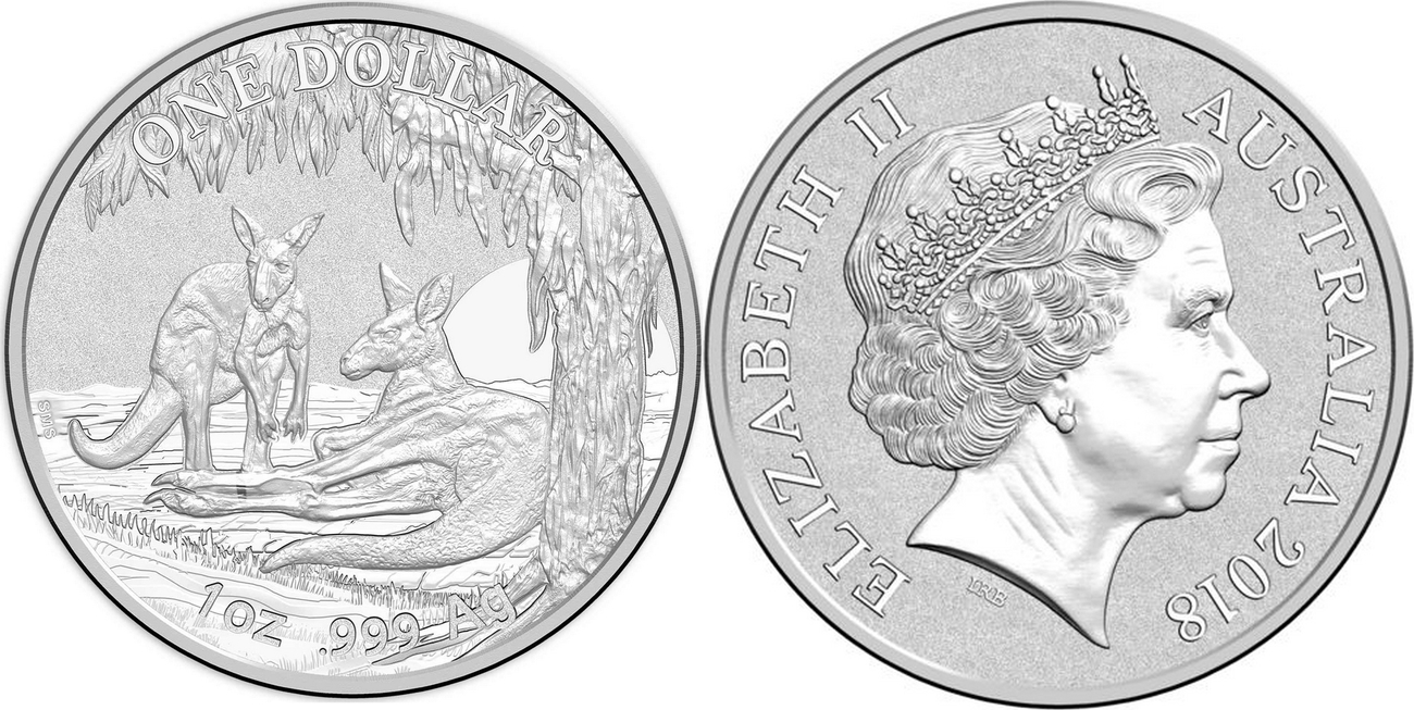 Australien 1 AUD Kangaroo Seasons Change 1 oz Silver 2018 in Caps ...