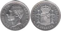 Spanien 5 Pesetas 1885 (1887) Alfonso XII. Sehr Schön 34.93 US$  +  58.21 US$ shipping