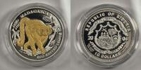 Liberia 10 Dollars 2004 Madagascar - Red-ruffed Lemur PP 467.75 元  ＋  194.90 元 运费
