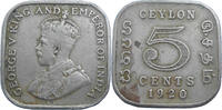 Ceylon 5 Cents George V. (1910-1936) -