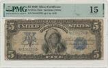 USA USA, Silver Certificate, 5 Dollars 1899 - Speelman & White - PMG 15 -