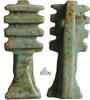 Egyptian Faience Djed Pillar Amulet Pendant - Late Period, 664-332 BC -