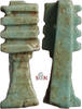 Egyptian Faience Djed Pillar Amulet Pendant - Late Period, 664-332 BC -