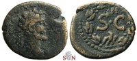 Antoninus Pius AE 19 mm - SC in laurel wreath - Antioch mint -