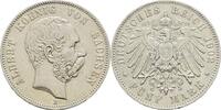 Sachsen 5 Mark Albert 1873-1902. -