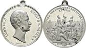 Bayern Tragbare Zinnmedaille Ludwig II. 1864-1886 -