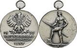 Isny, Stadt Tragbare, mattierte Silbermedaille -