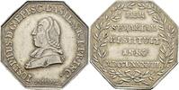 Schweiz-Basel, Bistum Oktogonale Silbermedaille Joseph Sigismund von Roggenbach 1782-1794. -