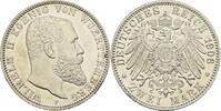 Württemberg 2 Mark Wilhelm II. 1891-1918. -