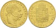Haus Österreich 8 Forint (20 Franken) Franz Josef I., Kaiser von Österreich 1848-1916 -
