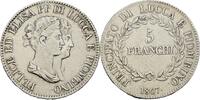 Italien-Lucca 5 Franchi Felix und Elisa 1805-1814 -