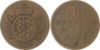 Mainz, Erzbistum Cu 2 Pfennig Emmerich Joseph 1763-1774. -