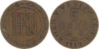 Westfalen, Königreich Cu 5 Centimes Hieronymus Napoleon 1807-1813. -