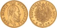 Württemberg 5 Mark Gold Karl 1864-1891. -