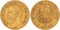 Baden 5 Mark Gold Friedrich I. 1856-1907. -